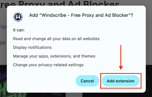 Install confirmation button